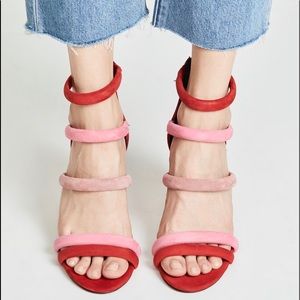 Rebecca Minkoff pink and red high heel
